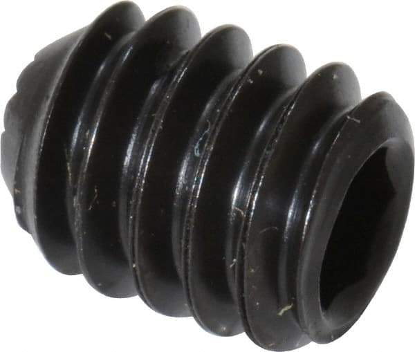 Holo-Krome - 1/4-20 UNC, 5/16" OAL, Internal Knurl Point Set Screw - Grade 8 Alloy Steel, 1/8" Key - Apex Tool & Supply