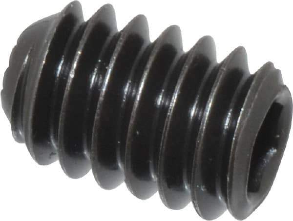 Holo-Krome - 1/4-20 UNC, 3/8" OAL, Internal Knurl Point Set Screw - Grade 8 Alloy Steel, 1/8" Key - Apex Tool & Supply