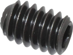 Holo-Krome - 1/4-20 UNC, 3/8" OAL, Internal Knurl Point Set Screw - Grade 8 Alloy Steel, 1/8" Key - Apex Tool & Supply