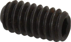 Holo-Krome - 1/4-20 UNC, 1/2" OAL, Internal Knurl Point Set Screw - Grade 8 Alloy Steel, 1/8" Key - Apex Tool & Supply