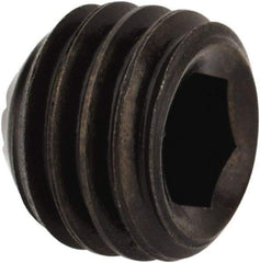 Holo-Krome - 1/4-28 UNF, 3/16" OAL, Internal Knurl Point Set Screw - Grade 8 Alloy Steel, 1/8" Key - Apex Tool & Supply