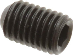 Holo-Krome - 1/4-28 UNF, 3/8" OAL, Internal Knurl Point Set Screw - Grade 8 Alloy Steel, 1/8" Key - Apex Tool & Supply