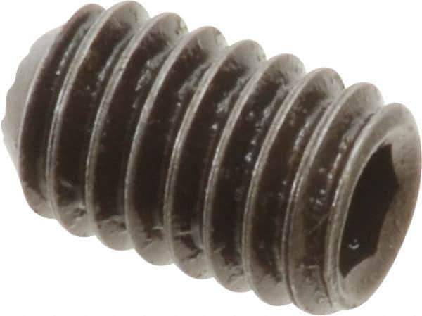 Holo-Krome - 5/16-18 UNC, 1/2" OAL, Internal Knurl Point Set Screw - Grade 8 Alloy Steel, 5/32" Key - Apex Tool & Supply