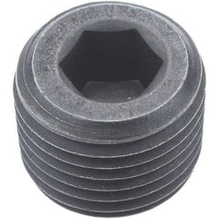 Holo-Krome - 1/8-27, 5/16" OAL, Alloy Steel Socket Pressure Plug - 3/4" Taper per Foot, 3/16" Hex Key - Apex Tool & Supply