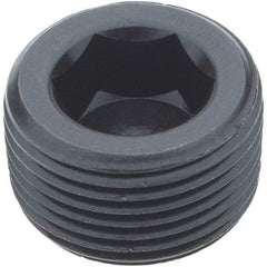 Holo-Krome - 3/4-14, 5/8" OAL, Alloy Steel Socket Pressure Plug - 3/4" Taper per Foot, 9/16" Hex Key - Apex Tool & Supply