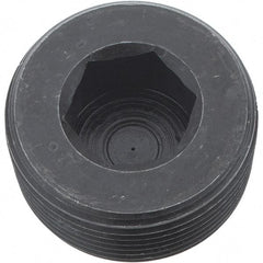 Holo-Krome - 1-1/4-11-1/2, 13/16" OAL, Alloy Steel Socket Pressure Plug - 3/4" Taper per Foot, 3/4" Hex Key - Apex Tool & Supply