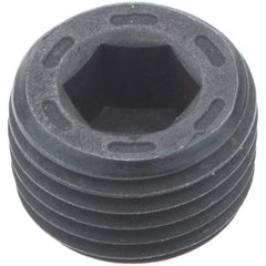 Holo-Krome - 1/8-27, 1/4" OAL, Alloy Steel Socket Pressure Plug - 7/8" Taper per Foot, 3/16" Hex Key - Apex Tool & Supply