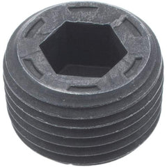 Holo-Krome - 3/8-18, 13/32" OAL, Alloy Steel Socket Pressure Plug - 7/8" Taper per Foot, 5/16" Hex Key - Apex Tool & Supply