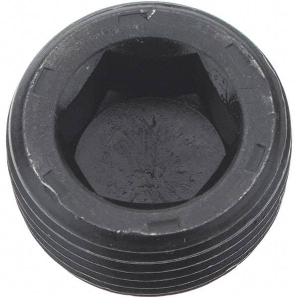 Holo-Krome - 3/4-14, 17/32" OAL, Alloy Steel Socket Pressure Plug - 7/8" Taper per Foot, 9/16" Hex Key - Apex Tool & Supply