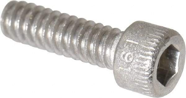 Holo-Krome - #4-40 UNC Hex Socket Drive, Socket Cap Screw - Grade 18-8 Stainless Steel, Uncoated, Fully Threaded, 3/8" Length Under Head - Apex Tool & Supply