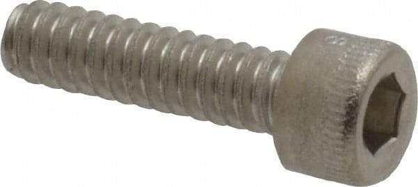 Holo-Krome - #6-32 UNC Hex Socket Drive, Socket Cap Screw - Grade 18-8 Stainless Steel, Uncoated, Fully Threaded, 1/2" Length Under Head - Apex Tool & Supply