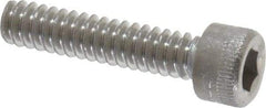 Holo-Krome - #6-32 UNC Hex Socket Drive, Socket Cap Screw - Grade 18-8 Stainless Steel, Uncoated, Fully Threaded, 5/8" Length Under Head - Apex Tool & Supply