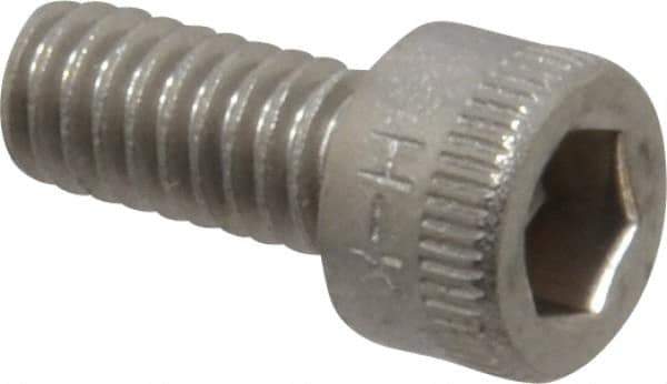 Holo-Krome - #8-32 UNC Hex Socket Drive, Socket Cap Screw - Grade 18-8 Stainless Steel, Uncoated, Fully Threaded, 3/8" Length Under Head - Apex Tool & Supply