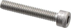 Holo-Krome - #8-32 UNC Hex Socket Drive, Socket Cap Screw - Grade 18-8 Stainless Steel, Uncoated, Fully Threaded, 1" Length Under Head - Apex Tool & Supply