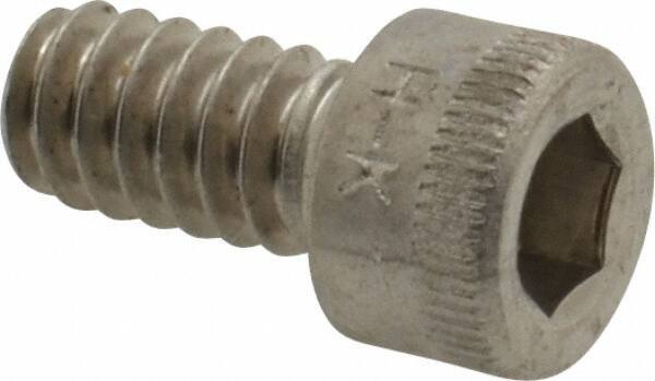 Holo-Krome - #10-24 UNC Hex Socket Drive, Socket Cap Screw - Grade 18-8 Stainless Steel, Uncoated, Fully Threaded, 3/8" Length Under Head - Apex Tool & Supply