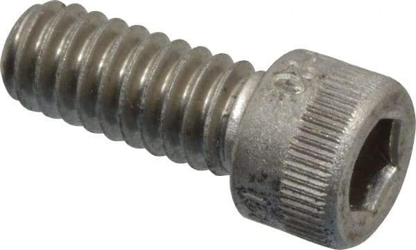 Holo-Krome - 1/4-20 UNC Hex Socket Drive, Socket Cap Screw - Grade 18-8 Stainless Steel, Uncoated, Fully Threaded, 5/8" Length Under Head - Apex Tool & Supply