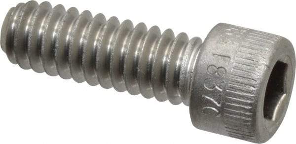 Holo-Krome - 1/4-20 UNC Hex Socket Drive, Socket Cap Screw - Grade 18-8 Stainless Steel, Uncoated, Fully Threaded, 3/4" Length Under Head - Apex Tool & Supply