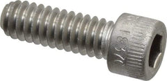Holo-Krome - 1/4-20 UNC Hex Socket Drive, Socket Cap Screw - Grade 18-8 Stainless Steel, Uncoated, Fully Threaded, 3/4" Length Under Head - Apex Tool & Supply