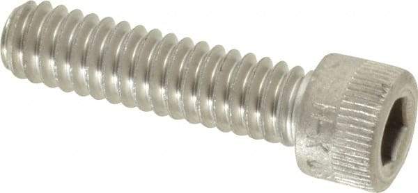 Holo-Krome - 1/4-20 UNC Hex Socket Drive, Socket Cap Screw - Grade 18-8 Stainless Steel, Uncoated, Fully Threaded, 1" Length Under Head - Apex Tool & Supply