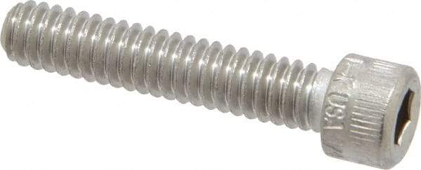 Holo-Krome - 1/4-20 UNC Hex Socket Drive, Socket Cap Screw - Grade 18-8 Stainless Steel, Uncoated, Fully Threaded, 1-1/4" Length Under Head - Apex Tool & Supply