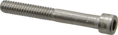 Holo-Krome - 1/4-20 UNC Hex Socket Drive, Socket Cap Screw - Grade 18-8 Stainless Steel, Uncoated, Partially Threaded, 2" Length Under Head - Apex Tool & Supply