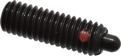Gibraltar - 3/8-16, 1-1/8" Thread Length, 3/16" Plunger Projection, Steel Threaded Spring Plunger - 3/16" Max Plunger Diam, 1-1/8" Plunger Length, 5.5 Lb Init End Force, 14.5 Lb Final End Force - Apex Tool & Supply