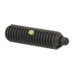 Gibraltar - M6 x 1.0, 0.787" Thread Length, 0.098" Plunger Projection, Steel Threaded Spring Plunger - 0.106" Max Plunger Diam, 0.787" Plunger Length, 1.57 Lb Init End Force, 4.5 Lb Final End Force - Apex Tool & Supply