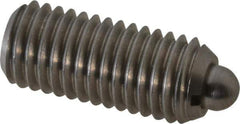 Gibraltar - M12 x 1.75, 1.102" Thread Length, 0.157" Plunger Projection, Stainless Steel Threaded Spring Plunger - 0.236" Max Plunger Diam, 1.102" Plunger Length, 10.12 Lb Init End Force, 24.73 Lb Final End Force - Apex Tool & Supply
