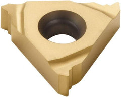 Seco - 22EL External Left Hand ISO Laydown Threading Insert - Grade CP500, TiAlN/TiN Coated Carbide, 12.7mm Inscribed Circle - Apex Tool & Supply