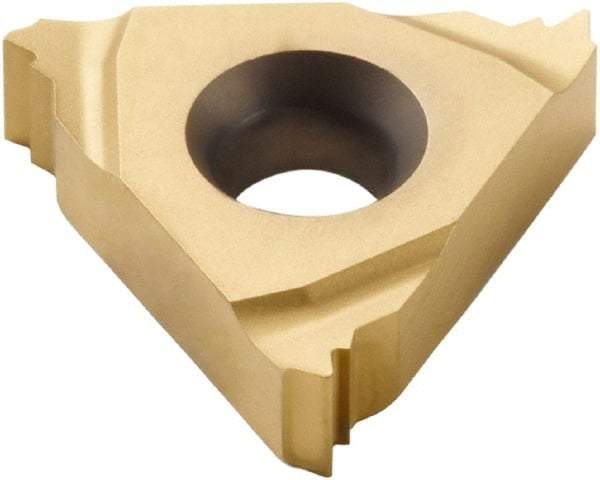Seco - 16EL External Left Hand 11 Whitworth Laydown Threading Insert - Grade CP500, TiAlN/TiN Coated Carbide, 9.53mm Inscribed Circle - Apex Tool & Supply