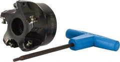 Iscar - 2.03" Cut Diam, 1" Arbor Hole, 0.236" Max Depth of Cut, Indexable Chamfer & Angle Face Mill - 5 Inserts, O45MT\xB6R90MT\xB6S45MT\xB6S90MT Insert, Right Hand Cut, 5 Flutes, Series FRCM - Apex Tool & Supply