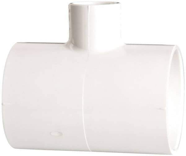 Value Collection - 2 x 2 x 3/4" PVC Plastic Pipe Reducing Tee - Schedule 40, All Slip End Connections - Apex Tool & Supply
