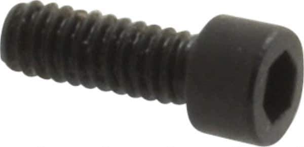 Holo-Krome - #0-80 UNF Hex Socket Drive, Socket Cap Screw - Alloy Steel, Black Oxide Finish, Fully Threaded, 3/16" Length Under Head - Apex Tool & Supply