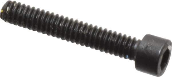 Holo-Krome - #0-80 UNF Hex Socket Drive, Socket Cap Screw - Alloy Steel, Black Oxide Finish, Fully Threaded, 3/8" Length Under Head - Apex Tool & Supply