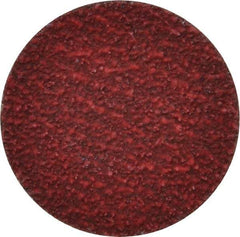 Norton - 1-1/2" Disc Diam, 60 Grit, Ceramic Alumina Quick Change Disc - Type R Attaching System, Coated, Red, Medium Grade, 30,000 RPM, R981 Series - Apex Tool & Supply