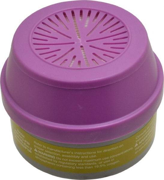 North - Olive and Purple P100 Cartridge and Filter Combination - Series 5500, 7700, 5400, 7600, Protects Against Acid Gas, Organic Vapor - Apex Tool & Supply