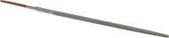 Simonds File - 6" Long, Bastard Cut, Round American-Pattern File - Double Cut, Tang - Apex Tool & Supply