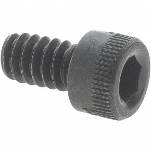 Holo-Krome - #6-32 UNC Hex Socket Drive, Socket Cap Screw - Alloy Steel, Black Oxide Finish, Fully Threaded, 1/4" Length Under Head - Apex Tool & Supply
