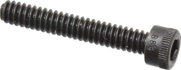 Holo-Krome - #6-32 UNC Hex Socket Drive, Socket Cap Screw - Alloy Steel, Black Oxide Finish, Fully Threaded, 7/8" Length Under Head - Apex Tool & Supply