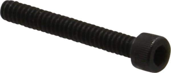 Holo-Krome - #6-32 UNC Hex Socket Drive, Socket Cap Screw - Alloy Steel, Black Oxide Finish, Fully Threaded, 1" Length Under Head - Apex Tool & Supply