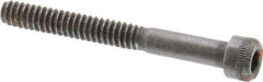 Holo-Krome - #6-32 UNC Hex Socket Drive, Socket Cap Screw - Alloy Steel, Black Oxide Finish, Partially Threaded, 1-1/4" Length Under Head - Apex Tool & Supply