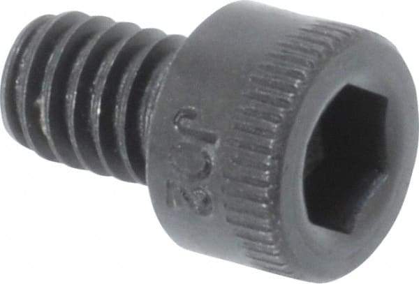 Holo-Krome - #8-32 UNC Hex Socket Drive, Socket Cap Screw - Alloy Steel, Black Oxide Finish, Fully Threaded, 1/4" Length Under Head - Apex Tool & Supply
