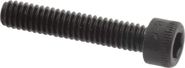 Holo-Krome - #8-32 UNC Hex Socket Drive, Socket Cap Screw - Alloy Steel, Black Oxide Finish, Fully Threaded, 7/8" Length Under Head - Apex Tool & Supply