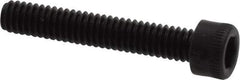 Holo-Krome - #8-32 UNC Hex Socket Drive, Socket Cap Screw - Alloy Steel, Black Oxide Finish, Fully Threaded, 1" Length Under Head - Apex Tool & Supply