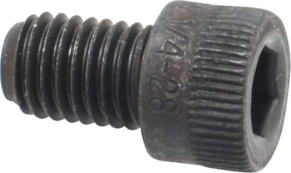 Holo-Krome - 1/4-28 UNF Hex Socket Drive, Socket Cap Screw - Alloy Steel, Black Oxide Finish, Fully Threaded, 3/8" Length Under Head - Apex Tool & Supply