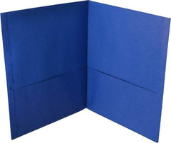 UNIVERSAL - 11" Long x 8-1/2" Wide Leatherette Two-Pocket Portfolios - Light Blue - Apex Tool & Supply
