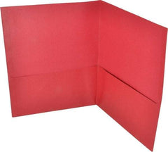 UNIVERSAL - 11" Long x 8-1/2" Wide Leatherette Two-Pocket Portfolios - Red - Apex Tool & Supply