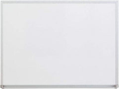 UNIVERSAL - 18" High x 24" Wide Melamine Dry Erase Board with 3/4" Rail - Aluminum, 5/8" Deep - Apex Tool & Supply