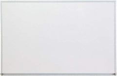 UNIVERSAL - 24" High x 36" Wide Melamine Dry Erase Board with 3/4" Rail - Aluminum, 5/8" Deep - Apex Tool & Supply