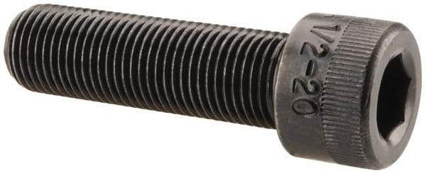 Holo-Krome - 1/2-20 UNF Hex Socket Drive, Socket Cap Screw - Alloy Steel, Black Oxide Finish, Fully Threaded, 1-3/4" Length Under Head - Apex Tool & Supply